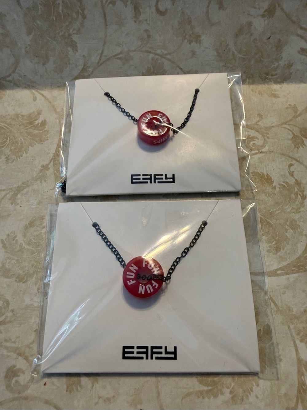 Effy Red Pendant Necklace with Black Chain